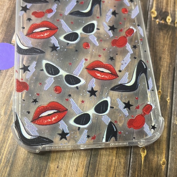 5for$10 Fashion Lips Rock Transparent iPhone 12 Pro Max Phone Case NWT - Picture 3 of 4